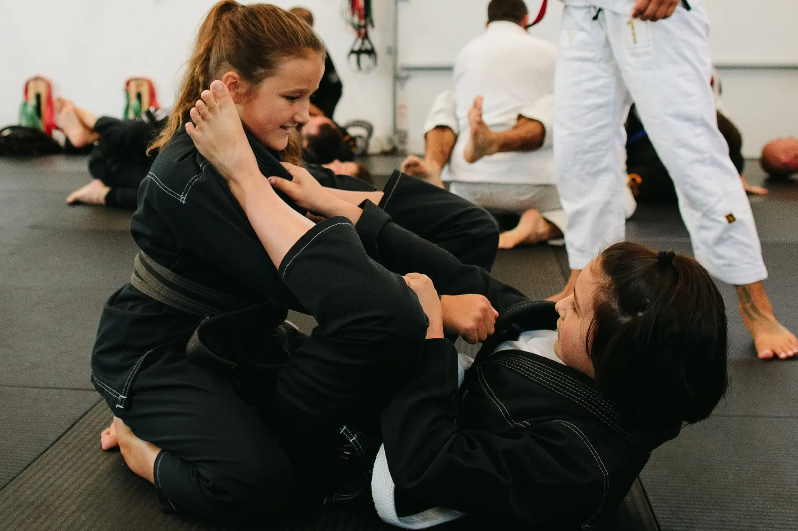 Members training together at Flow BJJ in Rockland, Maine