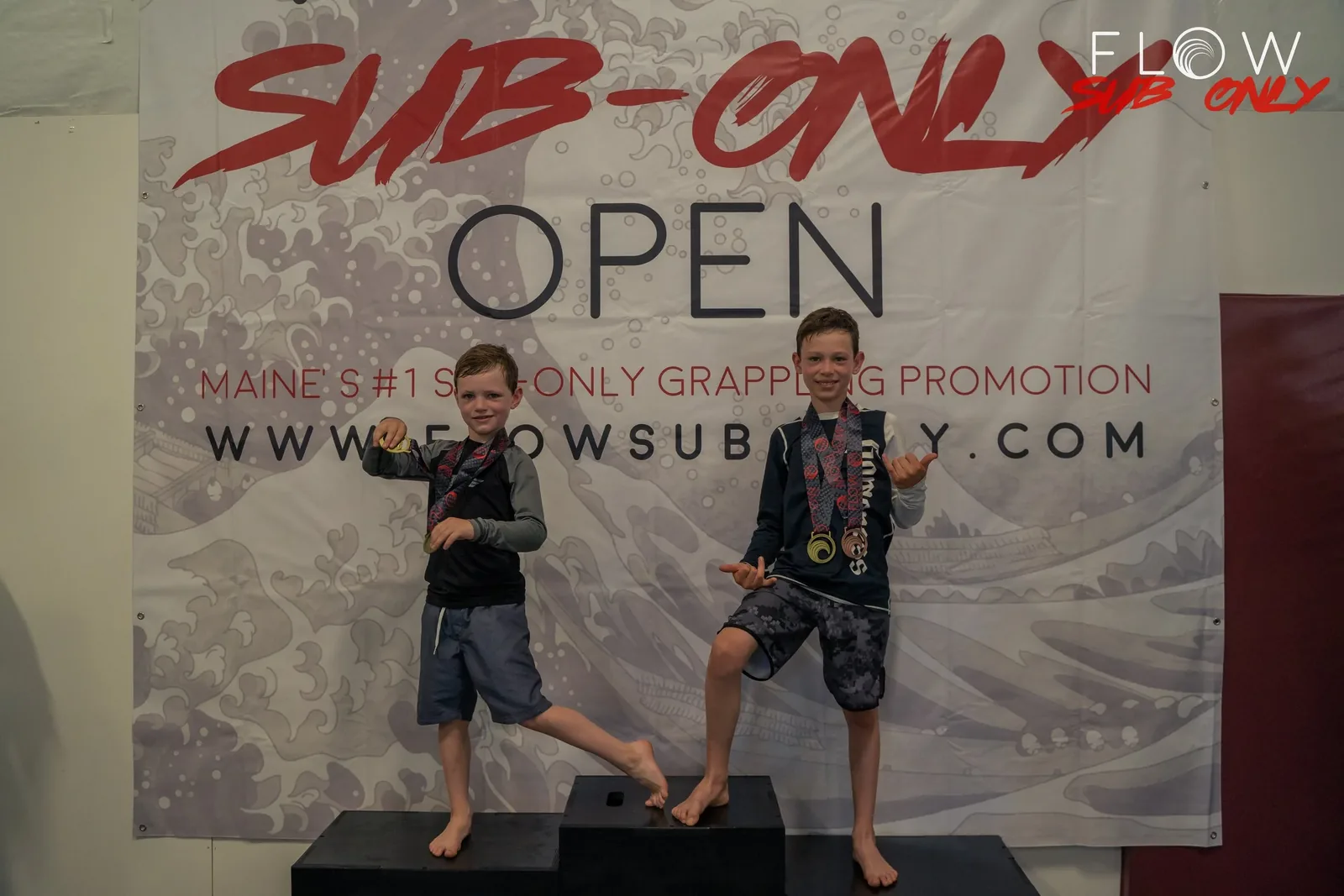 Young competitors on the podium